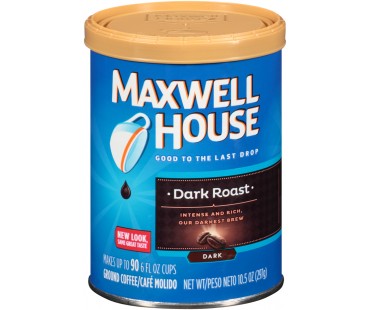 Maxwell House Dark Roast Ground Coffee 10.5 Oz Canister