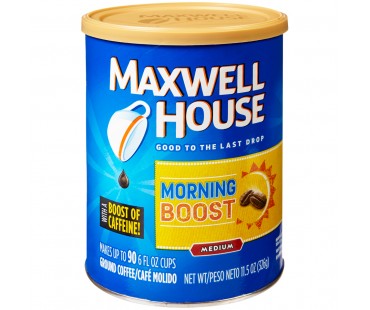 Maxwell House Morning Boost Ground Coffee 11.5 Oz Canister