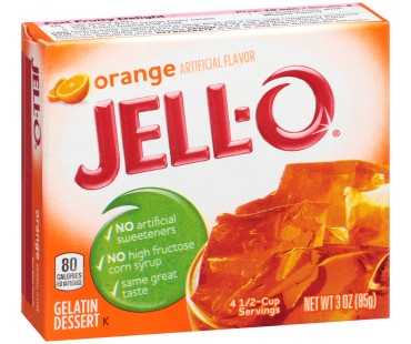 Jell-O Orange Gelatin Dessert Mix 3 Oz Box