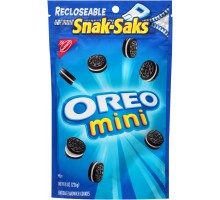 Nabisco Oreo Chocolate Mini Snak-Saks Sandwich Cookies 8 Oz Peg