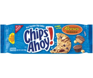 Nabisco Chips Ahoy! Made W/Reese's Peanut Butter Cups Cookies 9.5 Oz Tray