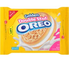 Nabisco Oreo Double Stuf Golden Sandwich Cookies 15.25 Oz Tray