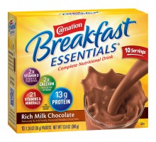 Carnation Breakfast Essentials Rich Milk Chocolate Complete Nutritional Drink 12.6 Oz Box
