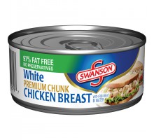 Swanson Premium Chunk White Breast With Rib Meat In Water Chicken 4.5 Oz Can