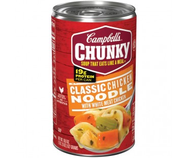 Campbell's Chunky Classic Chicken Noodle Soup 18.6 Oz Pull-Top Can