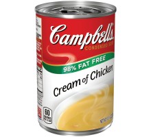Campbell's 98% Fat Free Condensed Cream Of Chicken Soup 10.5 Oz Can