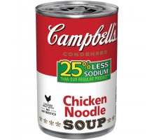 Campbell's Chicken Noodle 25% Less Sodium Condensed Soup 10.75 Oz Pull-Top Can