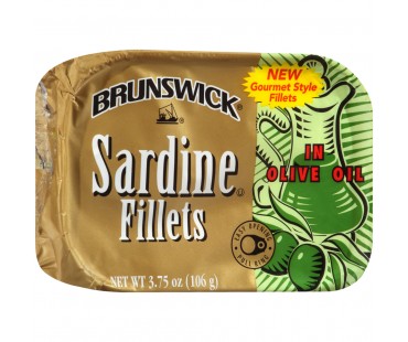 Brunswick In Olive Oil Sardine Fillets 3.75 Oz Can