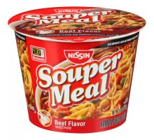 Souper Meal Beef Flavor Minestrone Ramen Noodle Soup 4.3 Oz Bowl