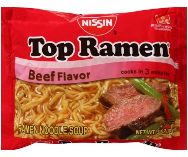 Top Ramen Beef Flavor Ramen Noodle Soup 3 Oz Pack