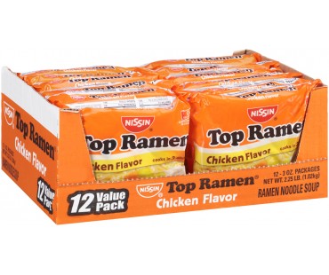Top Ramen Chicken Flavor Ramen Noodle Soup 2.25 Lb Tray