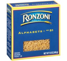 Ronzoni Alphabets No. 51 Pasta 12 Oz Box