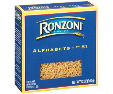 Ronzoni Alphabets No. 51 Pasta 12 Oz Box