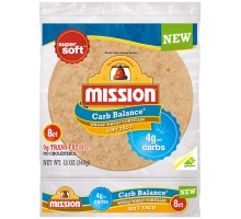 Mission Carb Balance Soft Taco Whole Wheat Tortillas 12 Oz Bag