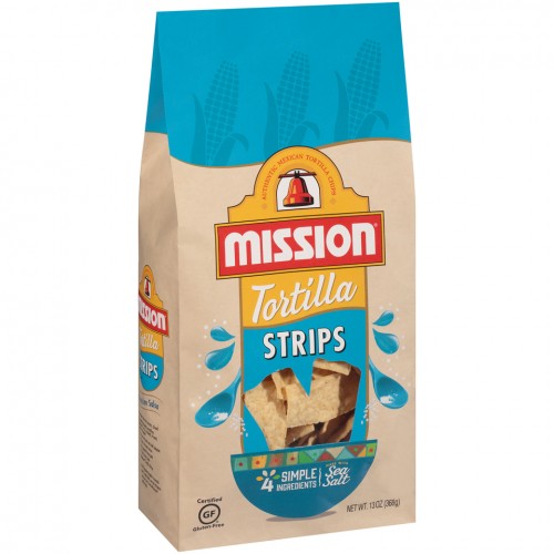 Mission Strips Tortilla Chips 13 Oz Stand Up Bag