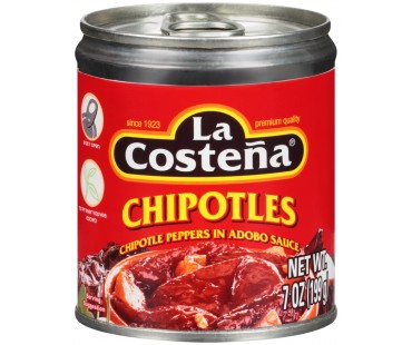 La Costena In Adobo Sauce Chipotle Peppers 7 Oz Pull-Top Can