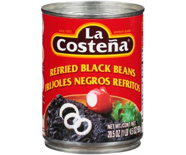 La Costena Refried Black Beans 20.5 Oz Pull-Top Can