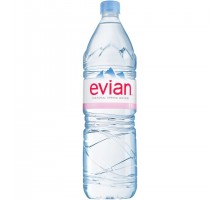 Evian Natural Spring Water 1.5 Liter Plastic Bottle