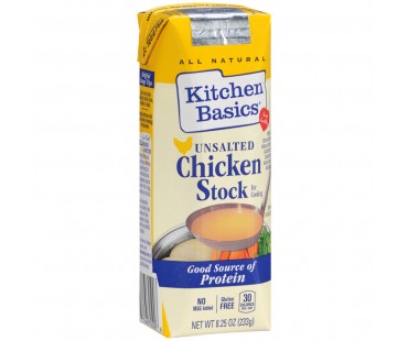 Kitchen Basics Unsalted Chicken Stock 8.25 Oz Carton