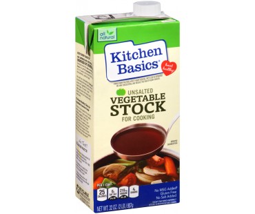 Kitchen Basics Unsalted Vegetable Cooking Stock 32 Oz Carton