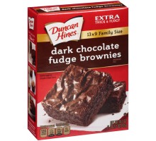 Duncan Hines Dark Chocolate Fudge Family Size Brownie Mix 18.2 Oz Box