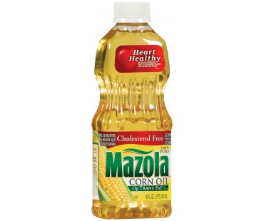 Mazola 100% Pure Corn Oil 16 Fl Oz Plastic Bottle