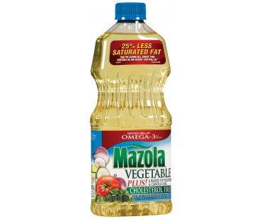 Mazola Blend Of Vegetable & Canola Oils Vegetable Plus! 40 Fl Oz Plastic Bottle