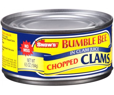 Snow's Chopped In Clam Juice Clams 6.5 Oz Can