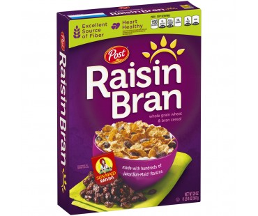 Raisin Bran Whole Grain Wheat & Bran Cereal 16.6 Oz Box