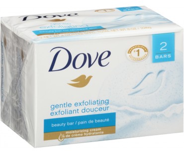 Dove Gentle Exfoliating Beauty Bar 4 Oz Bars 2 Pack