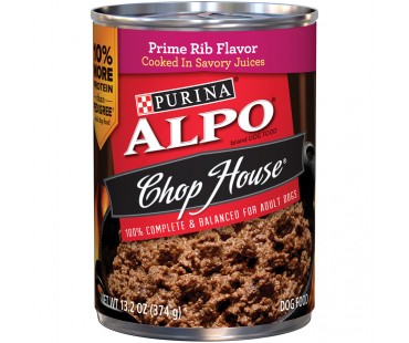 Alpo Wet Chop House Prime Rib Flavor Dog Food 13.2 Oz Pull-Top Can Alpo Wet Chop House Prime Rib Flavor Dog Food 13.2 Oz Pull-Top Can