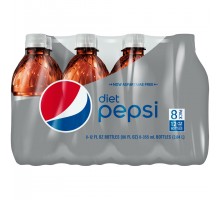 Pepsi Diet Soda 12 Fl Oz Bottle 8 Pack
