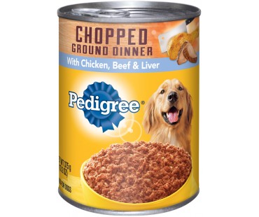 Pedigree Meaty Ground Dinner Chopped Combo With Chicken Beef & Liver Wet Dog Food 13.2 Oz Can Pedigree Meaty Ground Dinner Chopped Combo With Chicken Beef & Liver Wet Dog Food 13.2 Oz Can