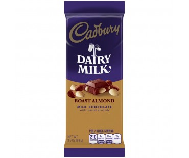 Cadbury Dairy Milk Roast Almond Candy Bar 3.5 Oz Wrapper