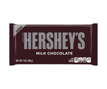Hershey's Giant Milk Chocolate Candy Bar 7 Oz Wrapper