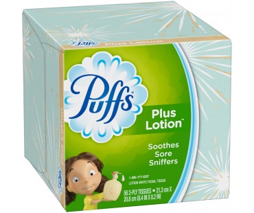 Puffs Plus Lotion White Facial Tissues 56 Ct Box
