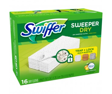 Swiffer Sweeper Dry With Febreze Sweet Citrus & Zest Dry Sweeping Cloths 16 Ct Box