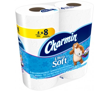 Charmin Ultra Soft Toilet Paper 4 Double Rolls Toilet Tissue 4 Ct Pack