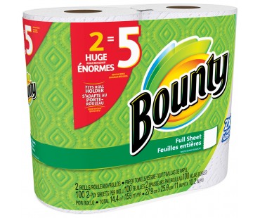 Bounty White Paper Towels Jumbo 2 Ct Pack