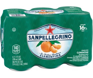 Sanpellegrino Clementina Sparkling Clementine Beverage 11.15 Fl Oz Can 6 Pack