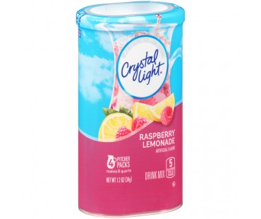Crystal Light Raspberry Lemonade Drink Mix 1.2 Oz Canister