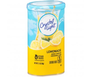 Crystal Light Lemonade Drink Mix 2.1 Oz Canister