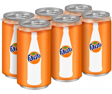 Fanta Orange Soda 7.5 Fl Oz Can 6 Pack