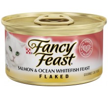 Fancy Feast Wet Flaked Salmon & Ocean Whitefish Feast Cat Food 3 Oz Pull-Top Can