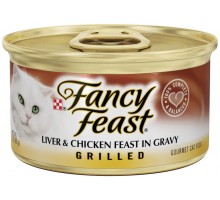 Fancy Feast Wet Grilled Liver & Chicken Feast In Gravy Cat Food 3 Oz Pull-Top Can