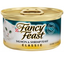 Fancy Feast Wet Classic Salmon & Shrimp Feast Cat Food 3 Oz Pull-Top Can