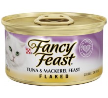 Fancy Feast Wet Flaked Tuna & Mackerel Feast Cat Food 3 Oz Pull-Top Can