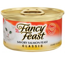 Fancy Feast Wet Classic Savory Salmon Feast Cat Food 3 Oz Pull-Top Can
