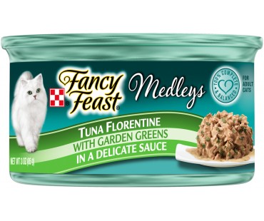 Fancy Feast Medleys Tuna Florentine Cat Food 3 Oz Pull-Top Can