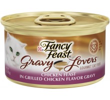 Fancy Feast Gravy Lovers Chicken Feast In Grilled Chicken Flavor Gravy Cat Food 3 Oz Pull-Top Can